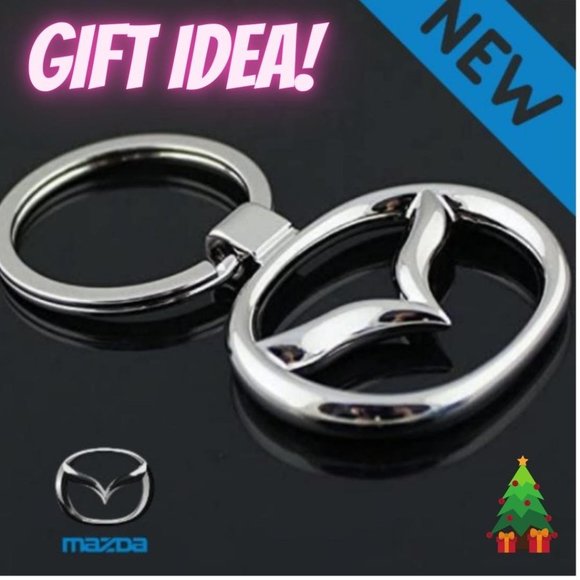 NEW MAZDA logo 3D Chrome/Metal Keychain &  Ring - Picture 2 of 4